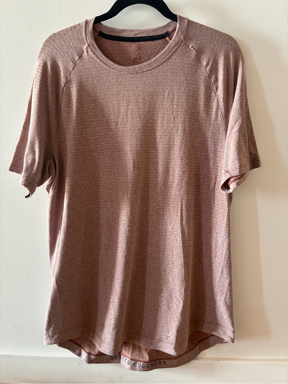 Men's Better Everyday Heathered Dusty Rust Short-Sleeve Crew Neck Shirt